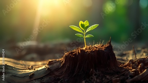 plants growing in soil