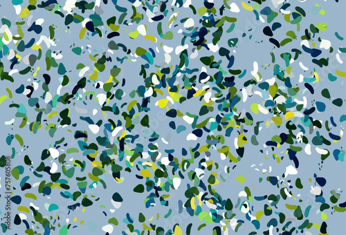 Light blue  yellow vector pattern with chaotic shapes.
