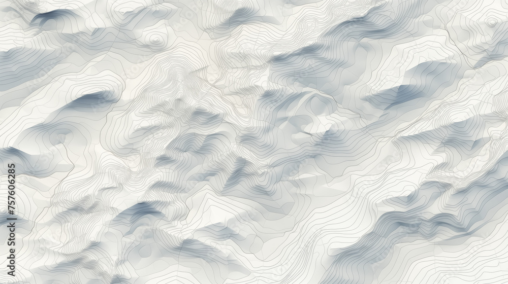 Abstract Topographic Contour Map with Dynamic Shapes