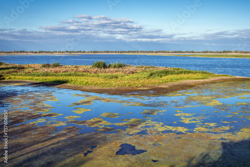 View of cooling lake of Chernobyl Nuclear Power Plant in Ukraine