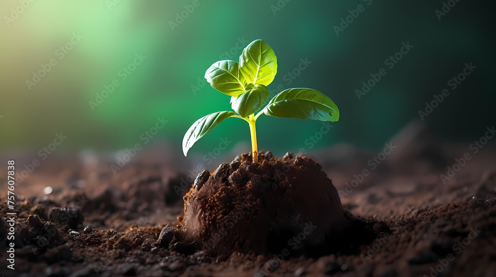 a naturally growing sapling a naturally growing sapling