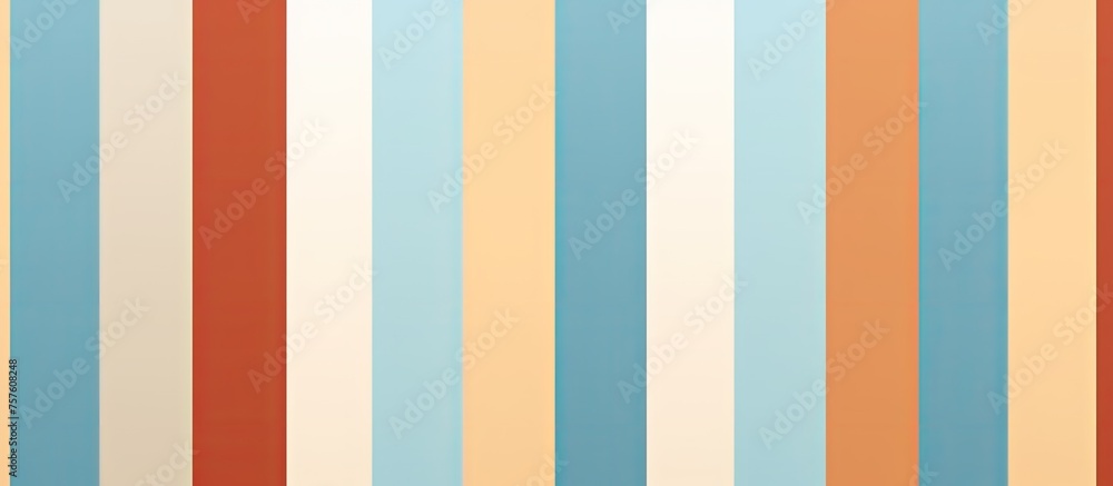 Obraz premium An artistic rectangular pattern of Azure, Orange, Pink, Aqua, and Magenta stripes in varying tints and shades, parallel on a white background