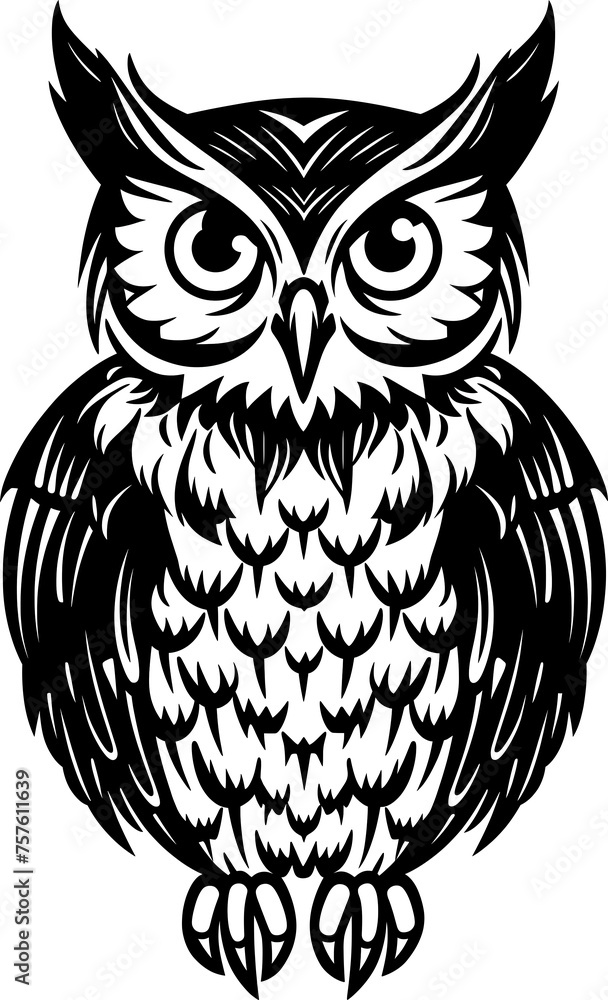 Obraz premium owl silhouette