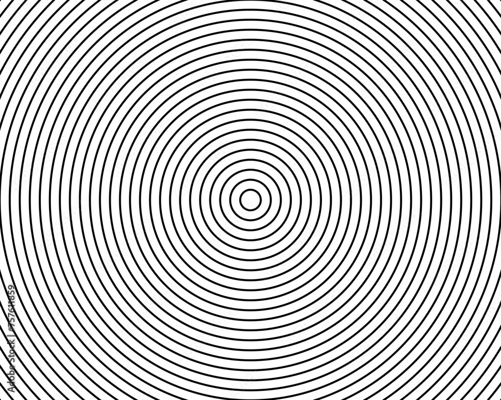 Concentric black and white circles background. Ripples texture, epicenter, sun burst, radar signal, sonar wave pattern. Simple vector illustration with hypnotic effect. Concentric black and white circles background. Ripples texture, epicenter, sun burst, radar signal, sonar wave pattern. Simple vector illustration with hypnotic effect.