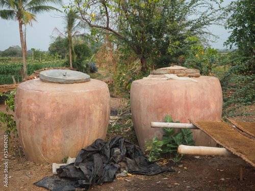 Thai people's rainwater storage container