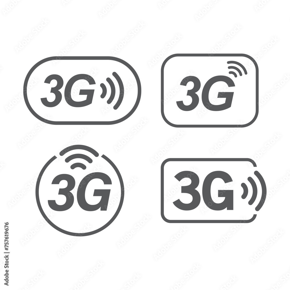 3g signal icon design, isolated on white background, vector illustration 3g signal icon design, isolated on white background, vector illustration