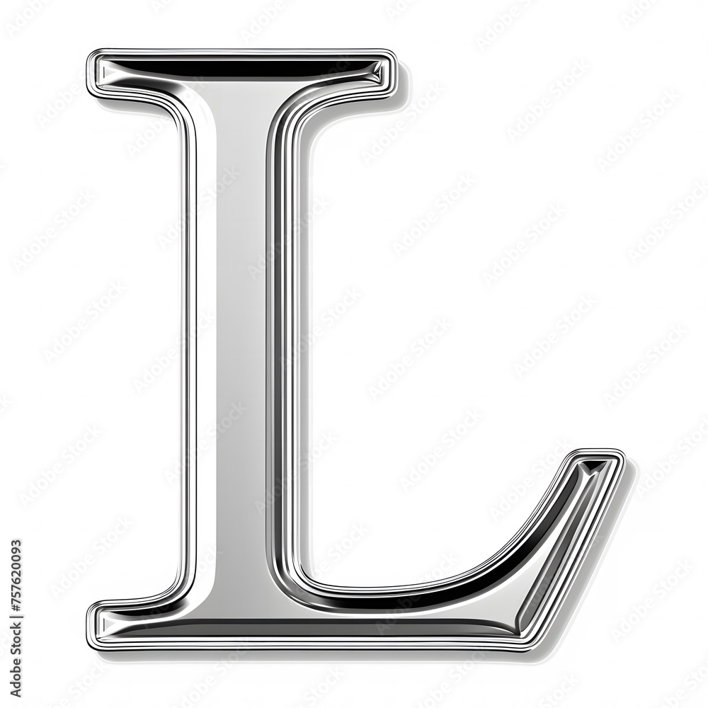 Shiny Silver letter a on White Background Shiny Silver letter a on White Background