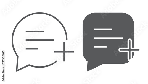 Add chat icon design, isolated on white background, vector illustration