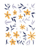 Hand Drawn Spring Flowers Vector Collection 