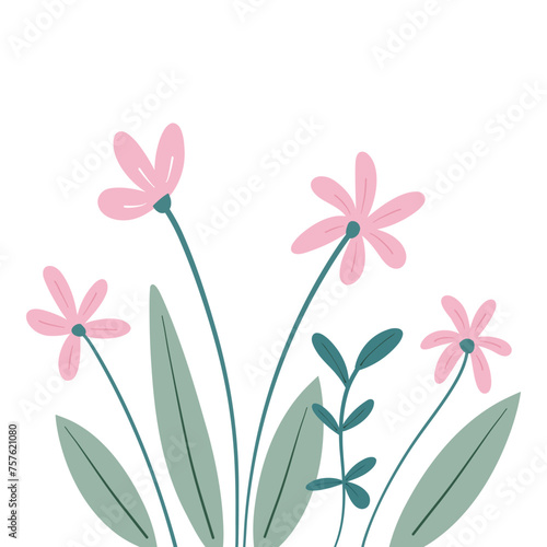 Hand Drawn Spring Flowers Vector Collection 