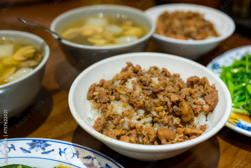 Taiwanese cuisine sweet soy sauce minced pork rice Taiwanese cuisine sweet soy sauce minced pork rice