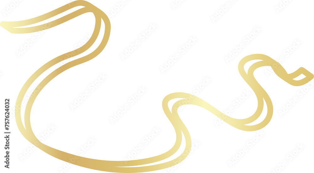Gold ribbon line. Element for design Gold ribbon line. Element for design
