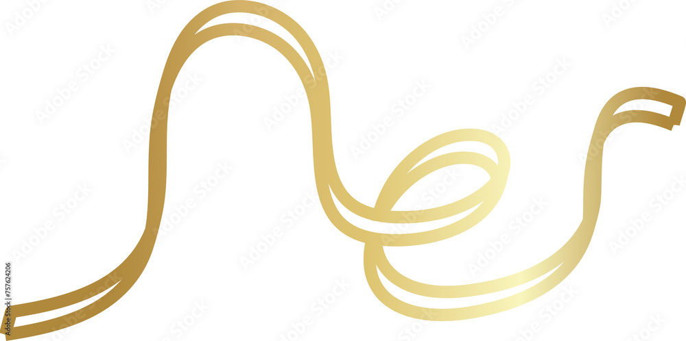 Gold ribbon line. Element for design Gold ribbon line. Element for design