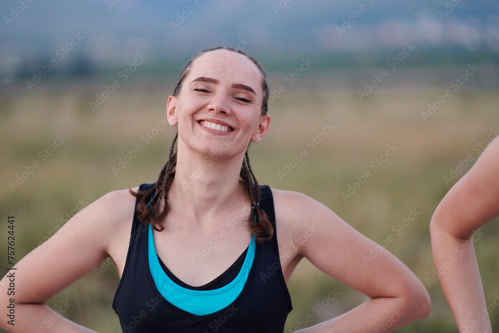 Close-Up Portrait of Determined Athlete Resting After Intense Workout Close-Up Portrait of Determined Athlete Resting After Intense Workout