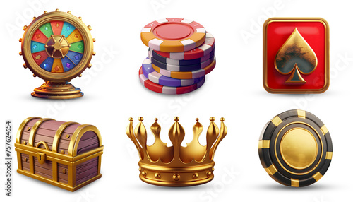 set of casino elements