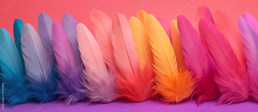 Obraz premium colorful feathers background