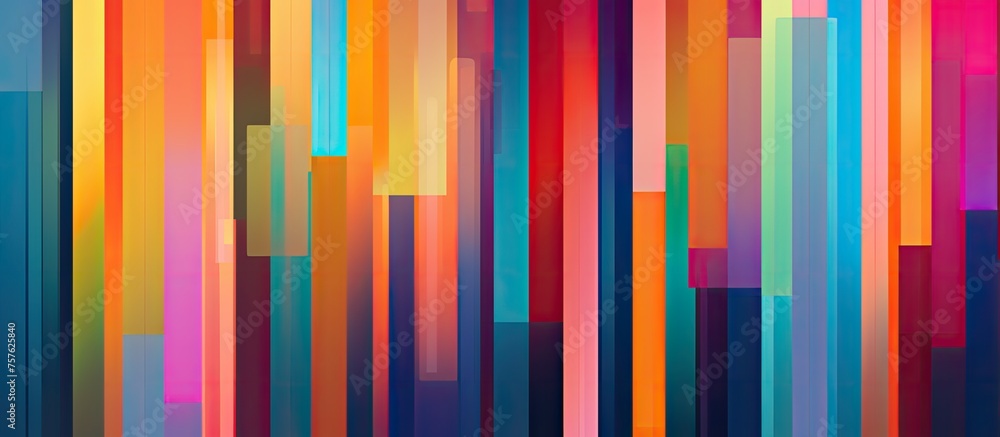 A vibrant display of colorfulness with violet, magenta, and electric blue hues in a symmetrical pattern of rectangles. Tints and shades create an artistic font on the blue background A vibrant display of colorfulness with violet, magenta, and electric blue hues in a symmetrical pattern of rectangles. Tints and shades create an artistic font on the blue background