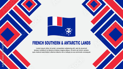 Wallpaper Mural French Southern And Antarctic Lands Flag Abstract Background Design Template. Independence Day Banner Wallpaper Vector Illustration Torontodigital.ca