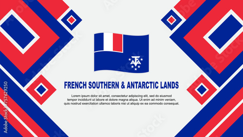 Wallpaper Mural French Southern And Antarctic Lands Flag Abstract Background Design Template. Independence Day Banner Wallpaper Vector Illustration. Cartoon Torontodigital.ca