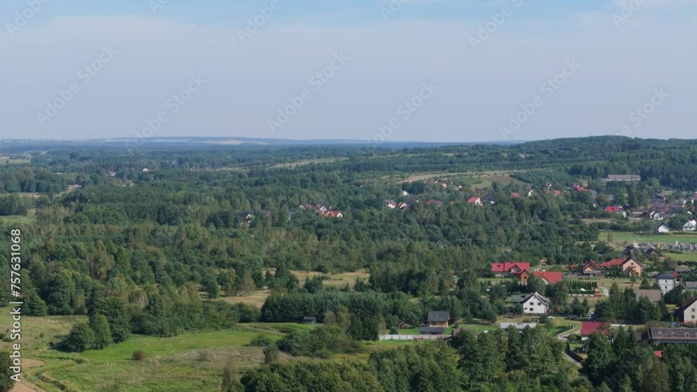 Beautiful Landscape Mountain Forest Krasnobrod Aerial View Poland Beautiful Landscape Mountain Forest Krasnobrod Aerial View Poland