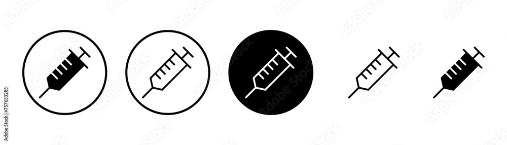 Syringe icon vector isolated on white background. injection icon Syringe icon vector isolated on white background. injection icon