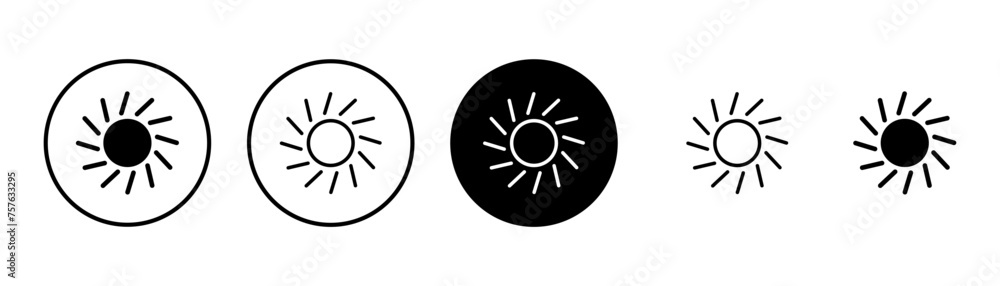 Sun icon vector isolated on white background. Sun vector icon Sun icon vector isolated on white background. Sun vector icon