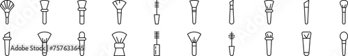 Cosmetic bottles line Icons collection. Editable stroke. Simple linear illustration for web sites, newspapers, articles book