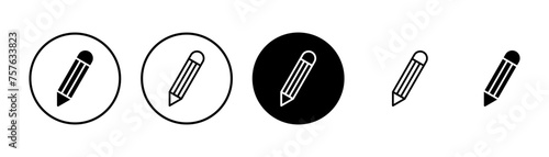 Pencil icon vector isolated on white background. Pencil vector icon