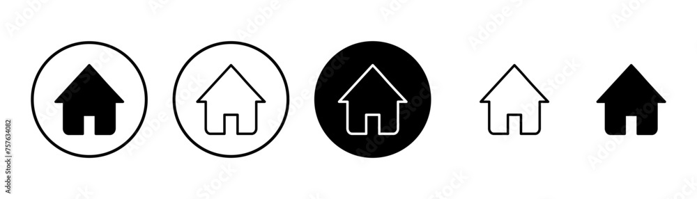 Home icon vector isolated on white background. House vector icon. Address Home icon vector isolated on white background. House vector icon. Address