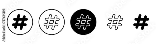 Hashtag icon vector isolated on white background. hashtag vector icon