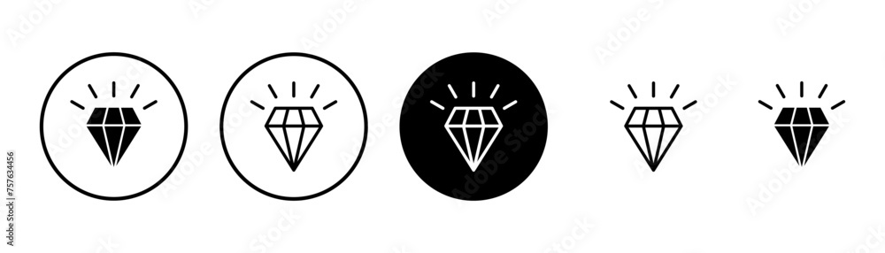 Diamond icon vector isolated on white background. Diamond vector icon. Gemstone symbol Diamond icon vector isolated on white background. Diamond vector icon. Gemstone symbol
