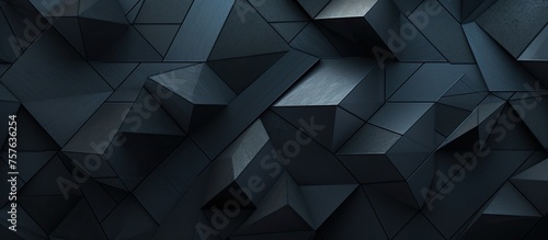 The grey composite material flooring is covered with a pattern of dark triangles and rectangles. Tints and shades create a mysterious atmosphere, enhanced by the glass font reflecting the darkness