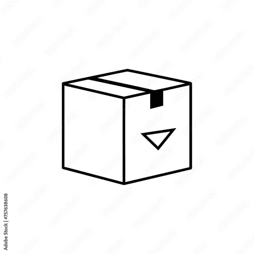 cardboard box outline, vector, simple,minimalist, cartoonic, black and white cardboard box outline, vector, simple,minimalist, cartoonic, black and white