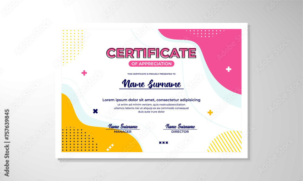 elegant gradient certificate design template

