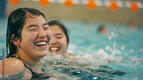 Joyful Moments in Swimming Community