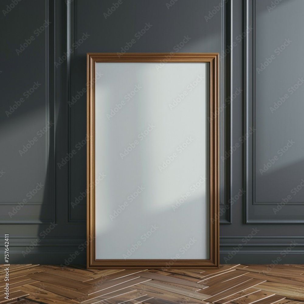 Minimal Thin Wooden Frame mockup, Minimal Thin Wooden Frame mockup,