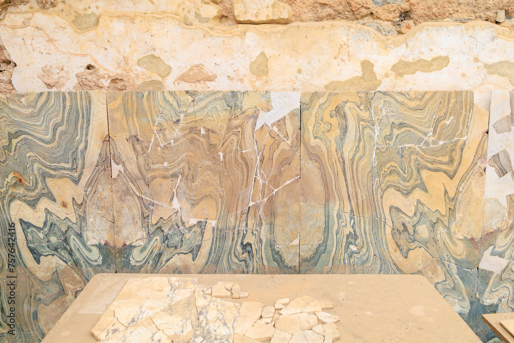 Obraz premium Archaeological excavations in the city of Ephesus. Background with selective focus and copy space