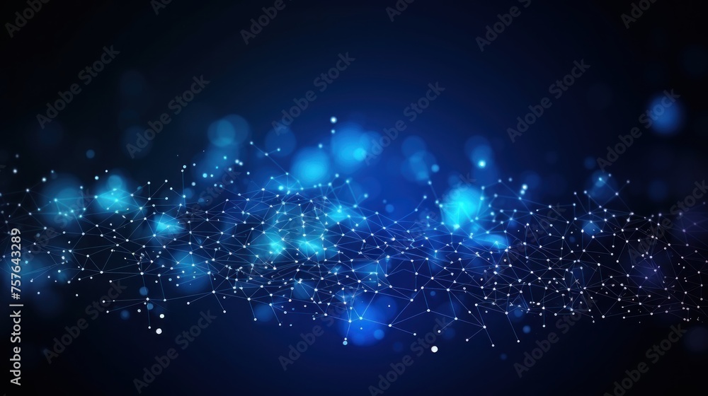 Fototapeta premium Technology Particle Abstract Background