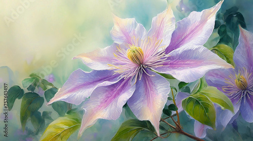 Clematis wiosenny kwiat
