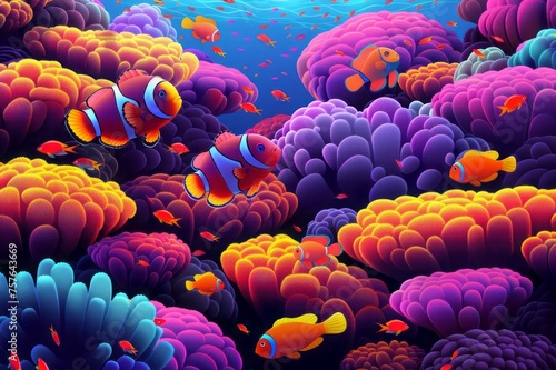 An illustration depicting a vibrant colorful