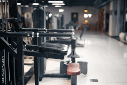 Exercise machines in the gym