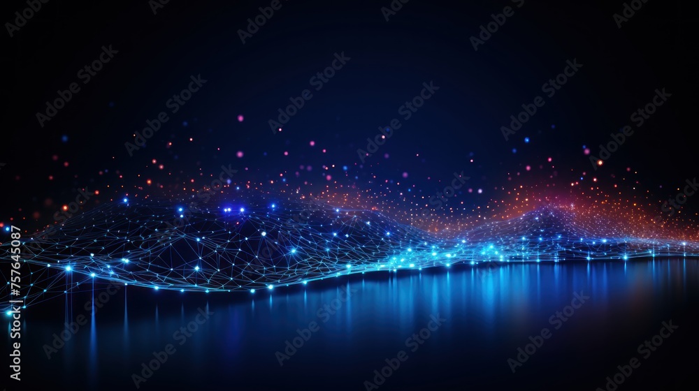 Obraz premium Technology Particle Abstract Background