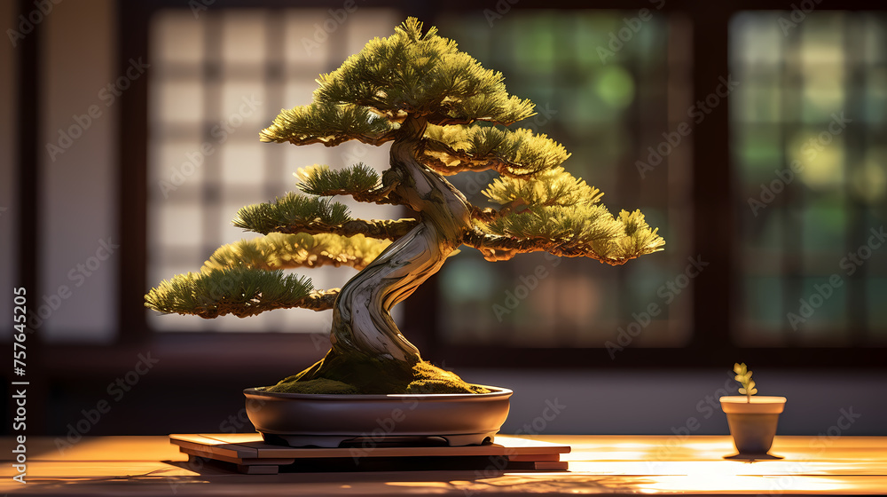 bonsai plant on table bonsai plant on table