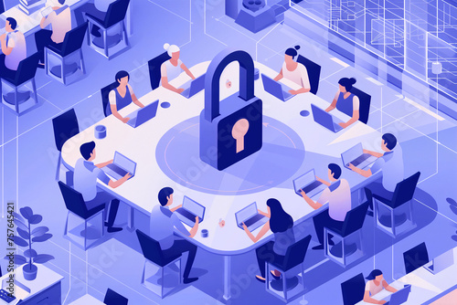 Cyber Security Team Protecting Data in Network Operations Center