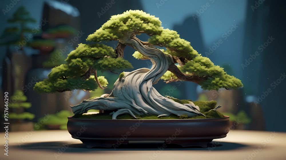 bonsai plant on table bonsai plant on table