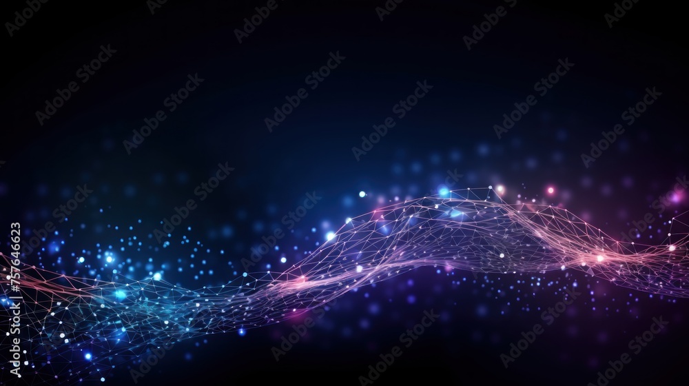 Obraz premium Technology Particle Abstract Background
