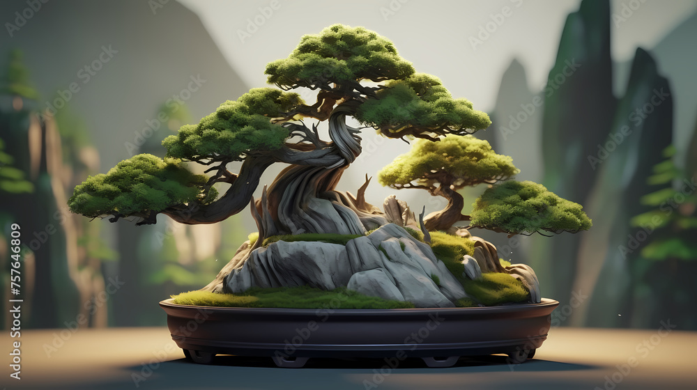 bonsai plant on table bonsai plant on table