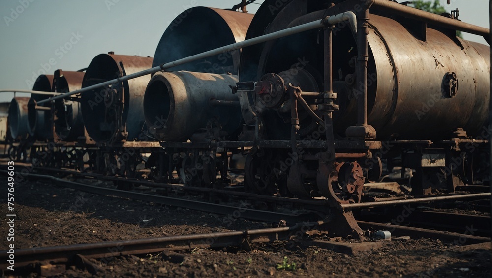 Naklejka premium old steam train
