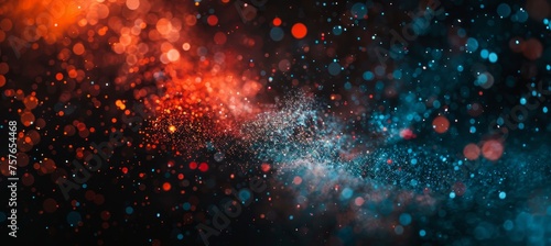 Dark abstract background with futuristic waves and magical bokeh creating a mesmerizing atmosphere