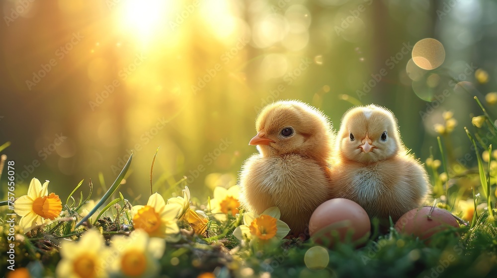 Golden Hour with Newborn Chicks Golden Hour with Newborn Chicks